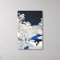 Utagawa Hiroshige - Drum Bridge at Meguro