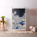 Utagawa Hiroshige - Drum Bridge at Meguro Fabric