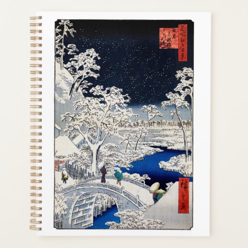 Utagawa Hiroshige _ Drum Bridge at Meguro Planner
