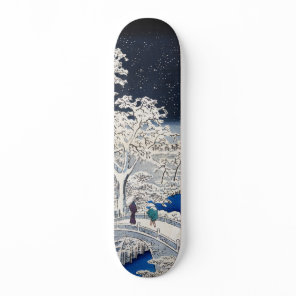 Utagawa Hiroshige - Drum Bridge at Meguro Skateboard