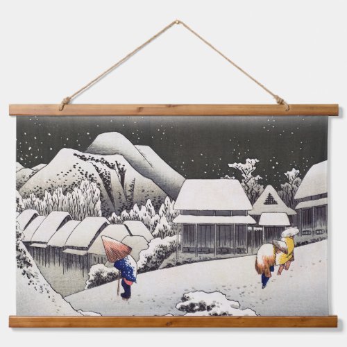 Utagawa Hiroshige _ Evening Snow at Kanbara Hanging Tapestry