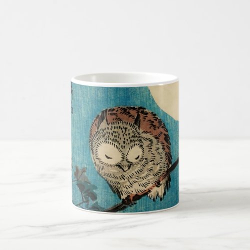 Utagawa Hiroshige _ Horned Owl on Maple Branch Coffee Mug