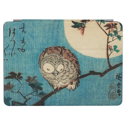 Utagawa Hiroshige _ Horned Owl on Maple Branch iPad Air Cover