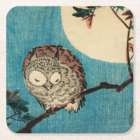 Utagawa Hiroshige - Horned Owl on Maple Branch