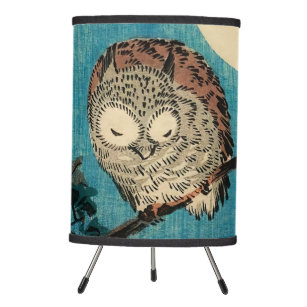 Utagawa Hiroshige - Horned Owl on Maple Branch Tripod Lamp