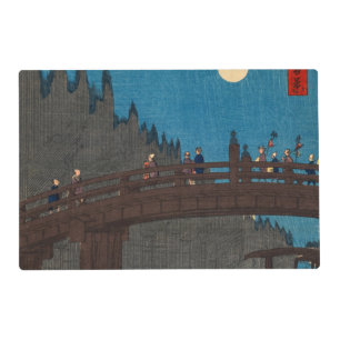 Utagawa Hiroshige - Kyoto Bridge by Moonlight Placemat