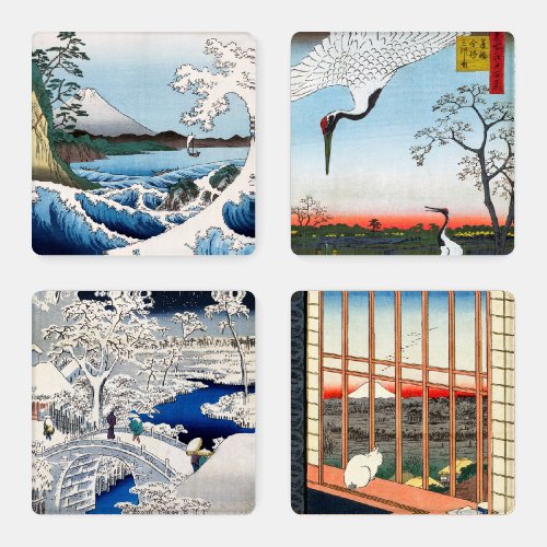 Utagawa Hiroshige _ Masterpieces Selection Coaster Set