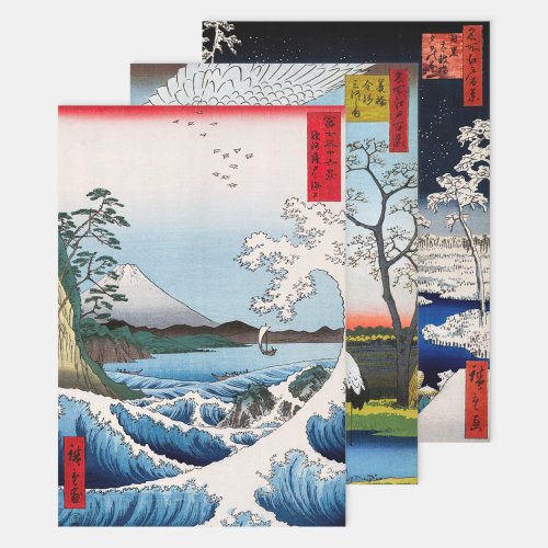 Utagawa Hiroshige _ Masterpieces Selection Wrapping Paper Sheets