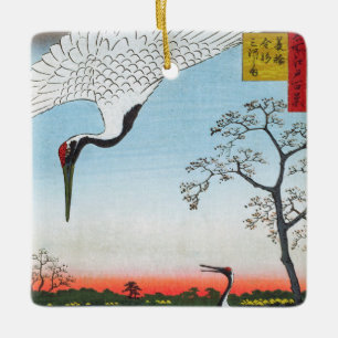 Utagawa Hiroshige - Minowa, Kanasugi, Mikawashima Ceramic Ornament