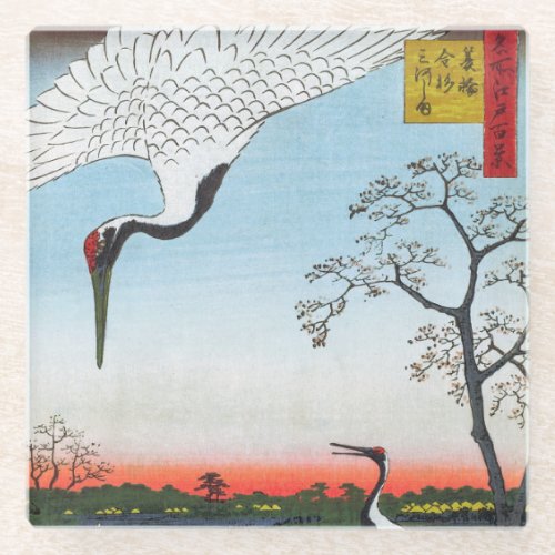 Utagawa Hiroshige _ Minowa Kanasugi Mikawashima Glass Coaster