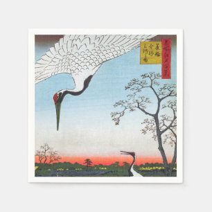Utagawa Hiroshige - Minowa, Kanasugi, Mikawashima Napkins