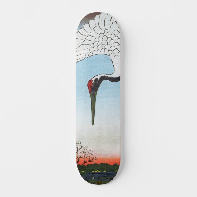 Utagawa Hiroshige - Minowa, Kanasugi, Mikawashima Skateboard (Front)