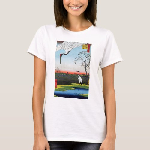 Utagawa Hiroshige _ Minowa Kanasugi Mikawashima T_Shirt