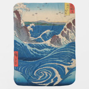 Utagawa Hiroshige - Naruto Whirlpool, Awa Province Baby Blanket
