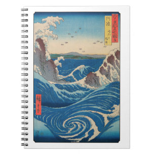 Utagawa Hiroshige - Naruto Whirlpool, Awa Province Notebook