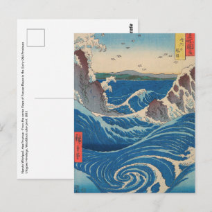 Utagawa Hiroshige - Naruto Whirlpool, Awa Province Postcard