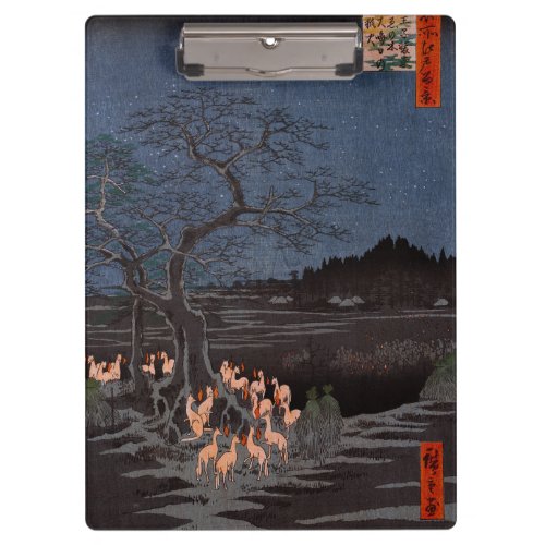 Utagawa Hiroshige _ New Years Eve Foxfires Clipboard