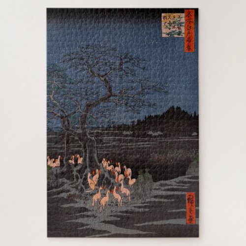 Utagawa Hiroshige _ New Years Eve Foxfires Jigsaw Puzzle