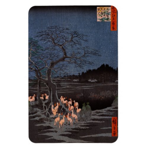 Utagawa Hiroshige _ New Years Eve Foxfires Magnet