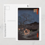 Utagawa Hiroshige - New Year's Eve Foxfires Postcard