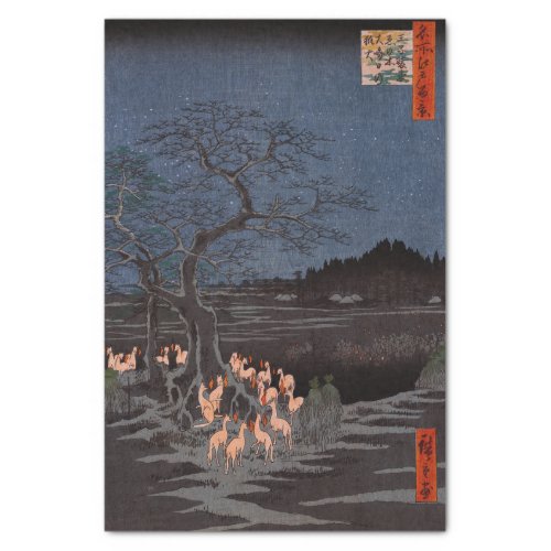 Utagawa Hiroshige _ New Years Eve Foxfires Tissue Paper