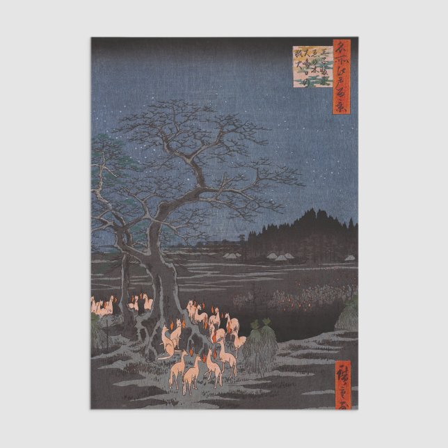 Utagawa Hiroshige - New Year's Eve Foxfires Tissue Paper (Creator Uploaded)