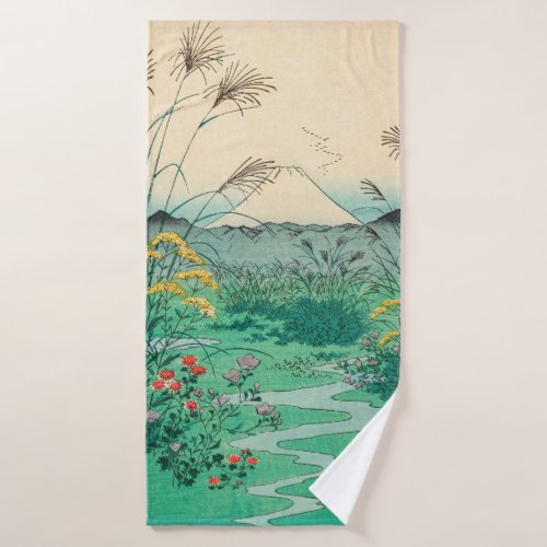 Utagawa Hiroshige _ Otsuki Plain in Kai Province Bath Towel Set