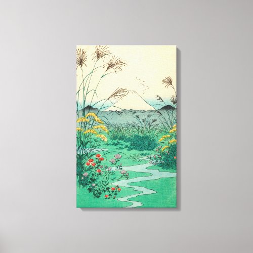 Utagawa Hiroshige _ Otsuki Plain in Kai Province Canvas Print