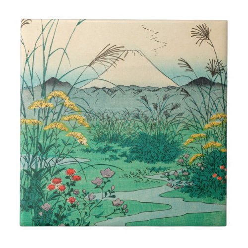 Utagawa Hiroshige _ Otsuki Plain in Kai Province Ceramic Tile