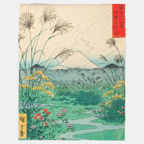 Utagawa Hiroshige _ Otsuki Plain in Kai Province Fleece Blanket