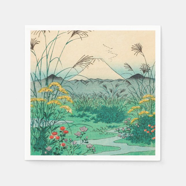 Utagawa Hiroshige - Otsuki Plain in Kai Province Napkins (Front)