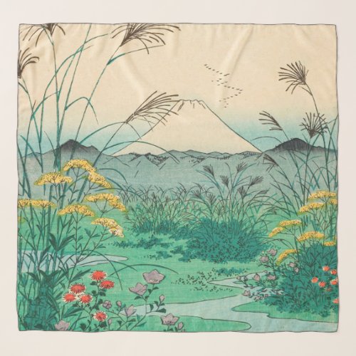 Utagawa Hiroshige _ Otsuki Plain in Kai Province Scarf