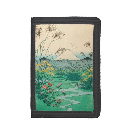 Utagawa Hiroshige _ Otsuki Plain in Kai Province Trifold Wallet