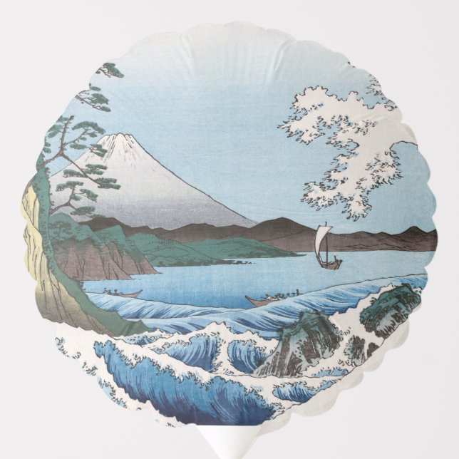 Utagawa Hiroshige - Sea off Satta, Suruga Province Balloon (Front)