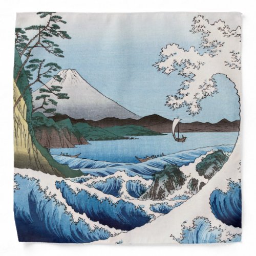 Utagawa Hiroshige _ Sea off Satta Suruga Province Bandana