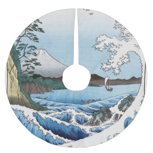 Utagawa Hiroshige _ Sea off Satta Suruga Province Brushed Polyester Tree Skirt