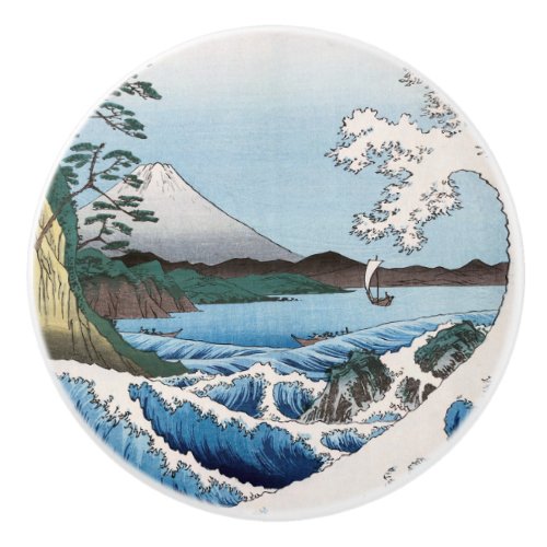 Utagawa Hiroshige _ Sea off Satta Suruga Province Ceramic Knob