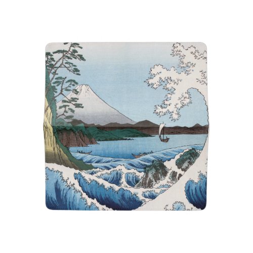 Utagawa Hiroshige _ Sea off Satta Suruga Province Checkbook Cover