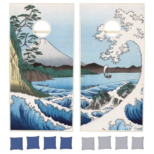 Utagawa Hiroshige _ Sea off Satta Suruga Province Cornhole Set