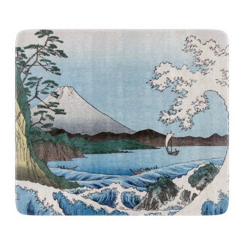 Utagawa Hiroshige _ Sea off Satta Suruga Province Cutting Board