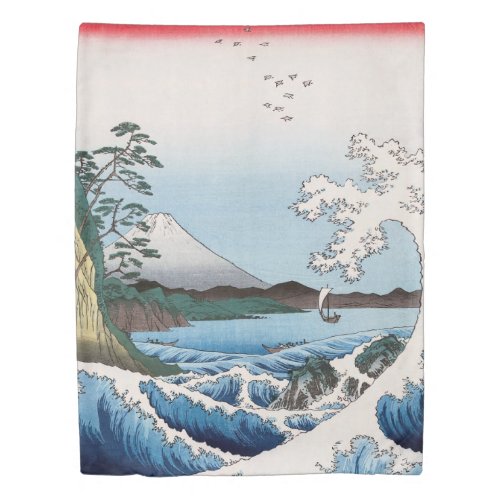 Utagawa Hiroshige _ Sea off Satta Suruga Province Duvet Cover