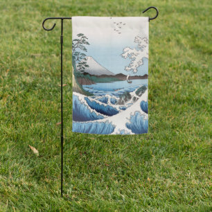 Utagawa Hiroshige - Sea off Satta, Suruga Province Garden Flag