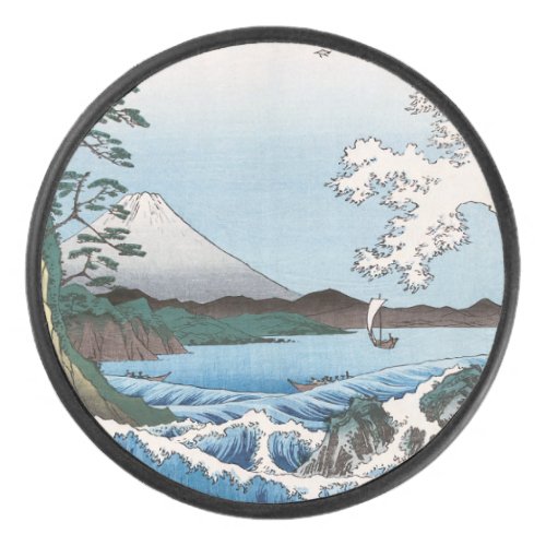 Utagawa Hiroshige _ Sea off Satta Suruga Province Hockey Puck