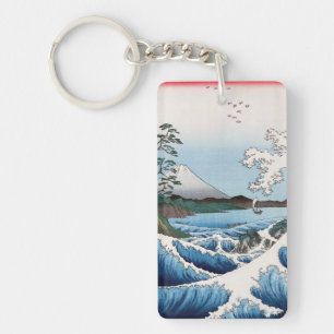 Utagawa Hiroshige - Sea off Satta, Suruga Province Keychain