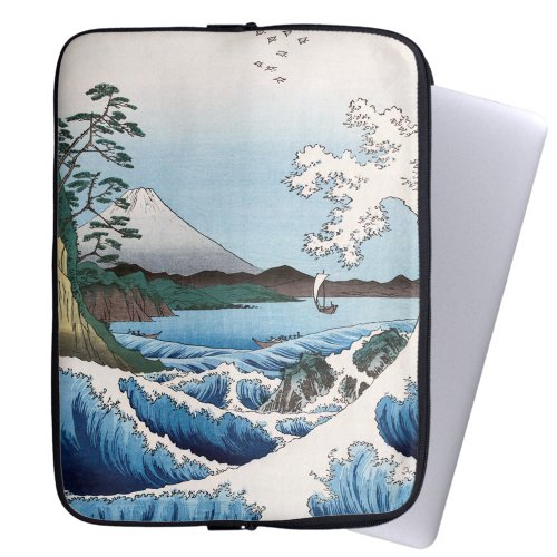 Utagawa Hiroshige _ Sea off Satta Suruga Province Laptop Sleeve