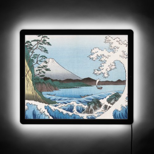 Utagawa Hiroshige _ Sea off Satta Suruga Province LED Sign