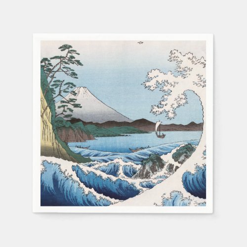 Utagawa Hiroshige _ Sea off Satta Suruga Province Napkins