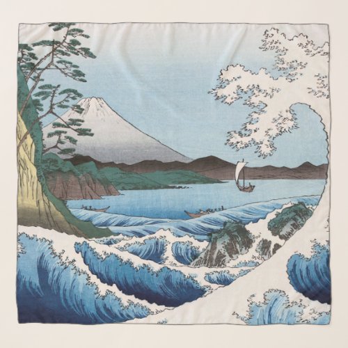 Utagawa Hiroshige _ Sea off Satta Suruga Province Scarf