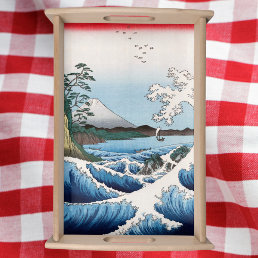 Utagawa Hiroshige - Sea off Satta, Suruga Province Serving Tray