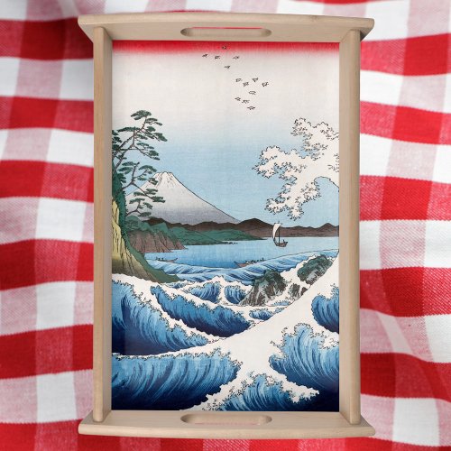 Utagawa Hiroshige _ Sea off Satta Suruga Province Serving Tray